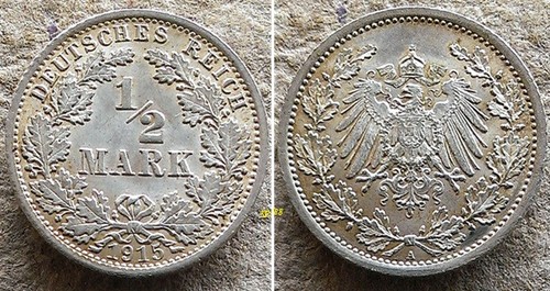 Mark 1915 silber münze - a,,