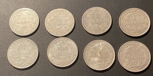 Silbermünzen deutsche - 8x,
