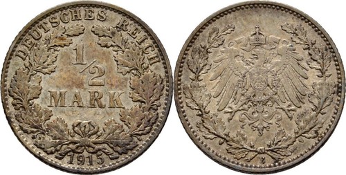 Deutsches reich mark 1915 - deutsches,