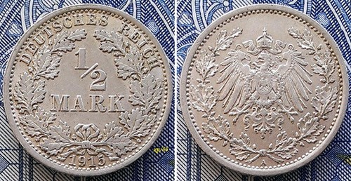 Mark 1915 silber münze - 1915,