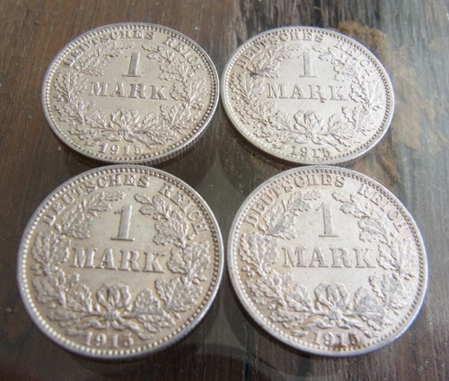 Silber münzen mark 1915 - x,